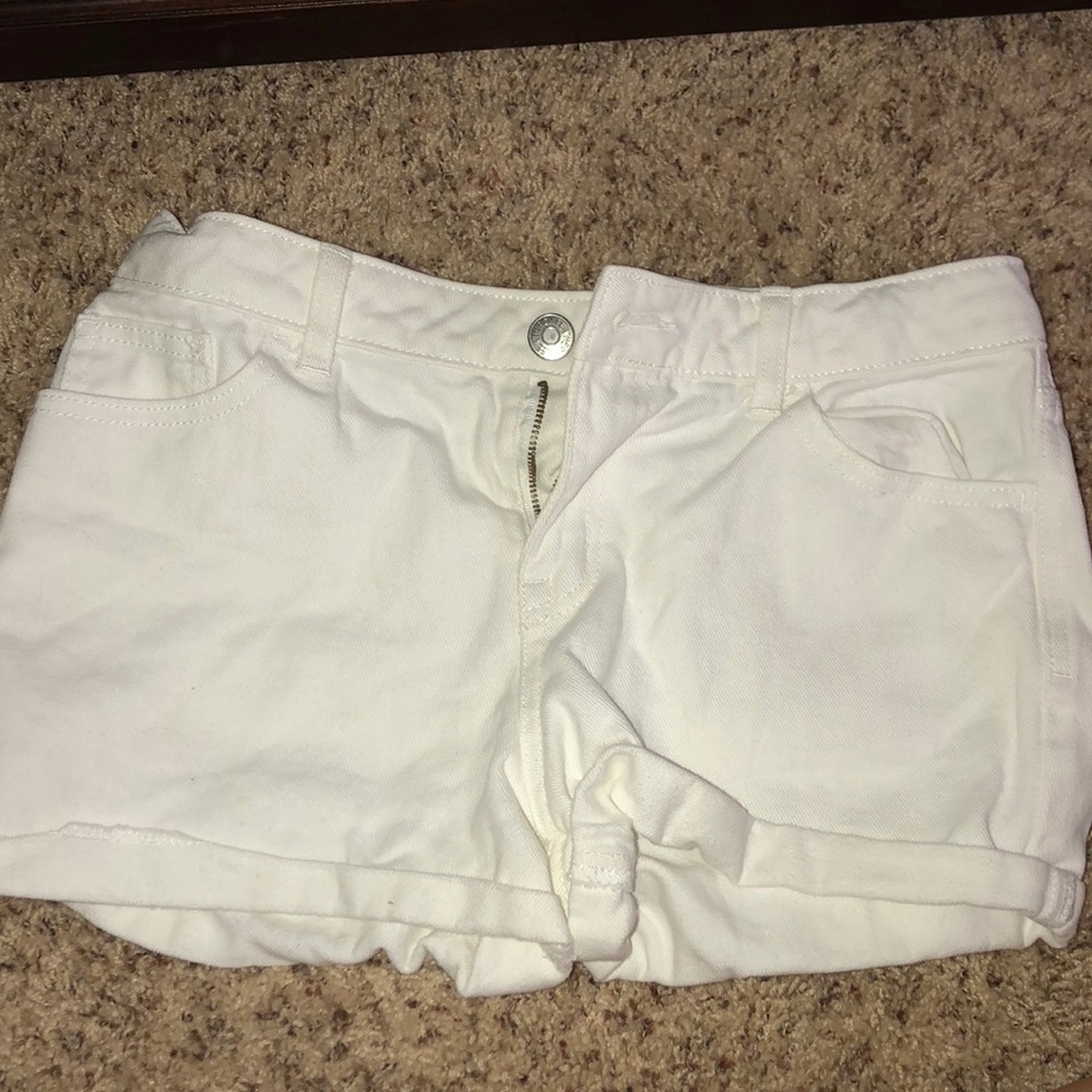 White Jean Shorts